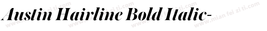 Austin Hairline Bold Italic字体转换